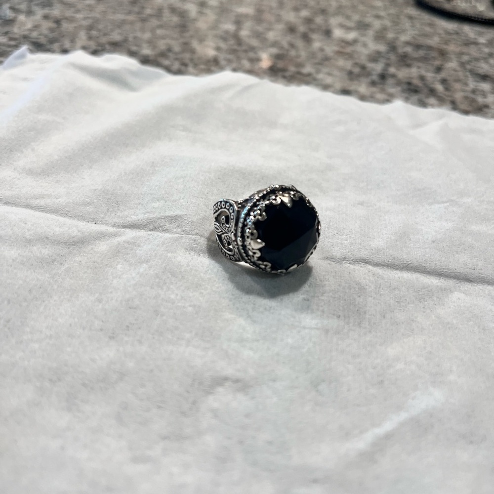 **SOLD**Konstantino Black Onyx and Sterling Silver Ring